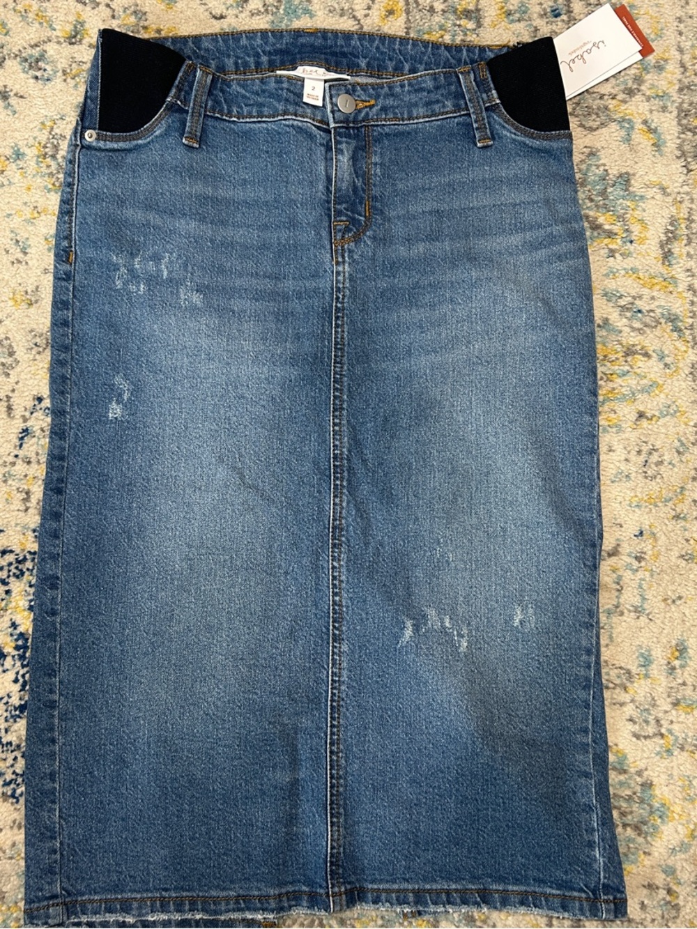 Isabel Maternity by Ingrid & Isabel Blue Denim Pencil Skirt